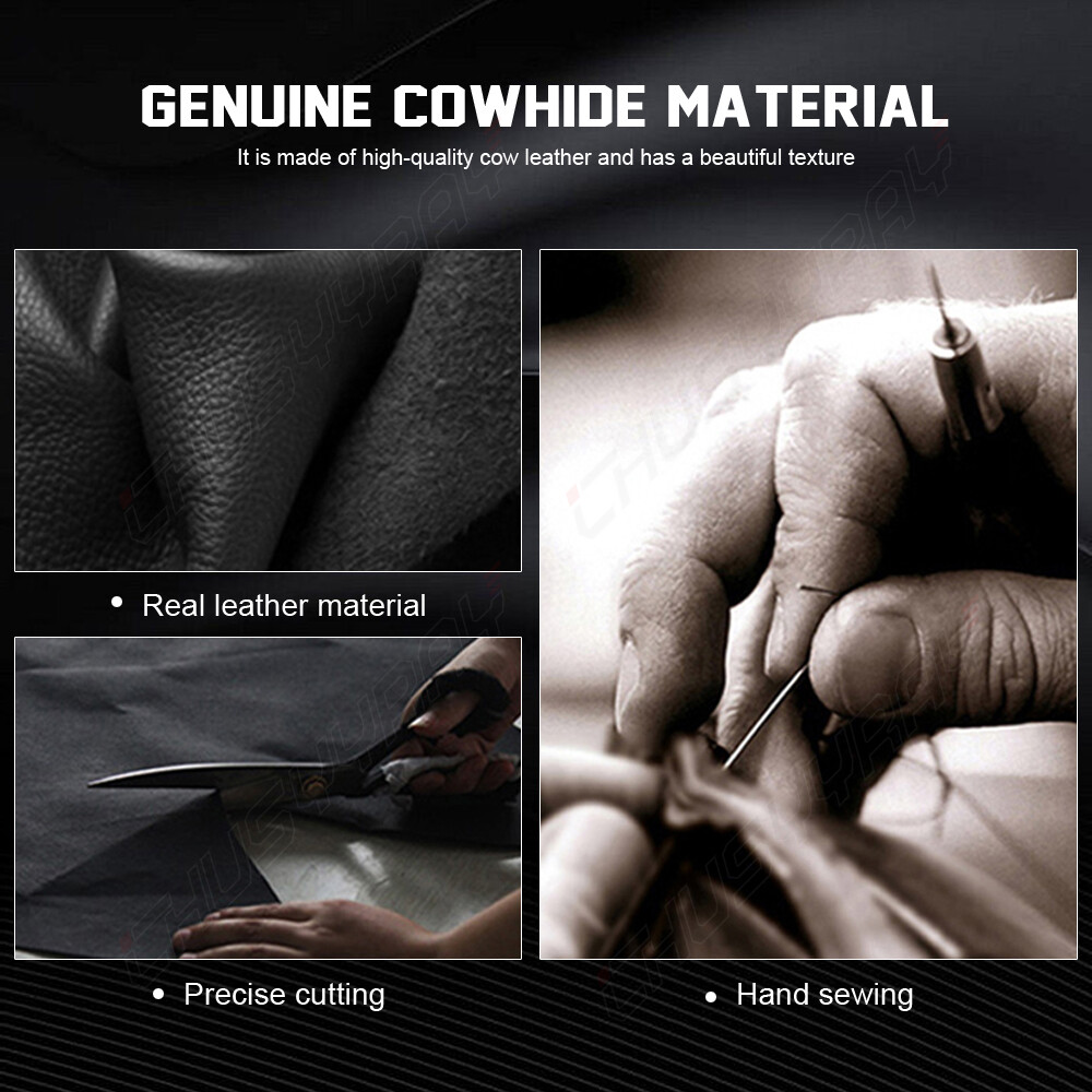 Upgrade 15″ Steering Wheel Cover Genuine Leather For 2016-18 Dodge RAM 1500 2500