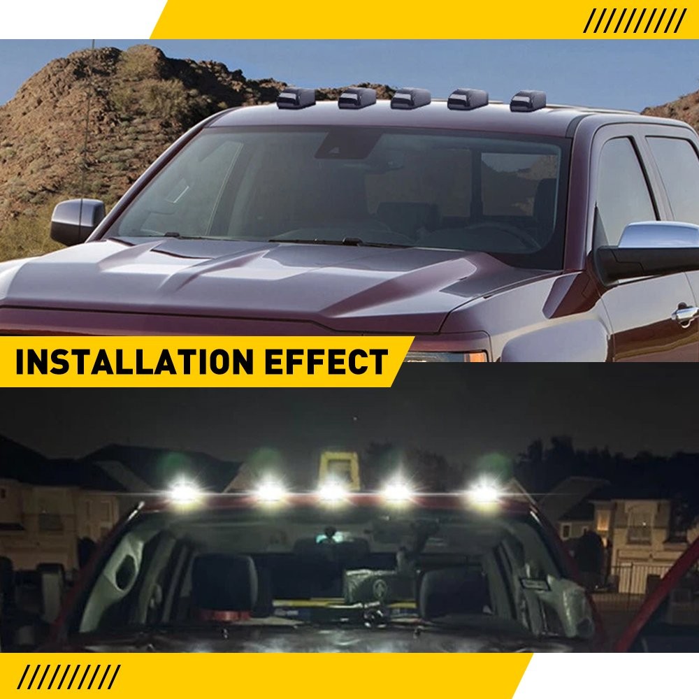 ABS+PC+LED White Light Roof Cab Lamps 10X Fit Various Engineering Vehicles Boats