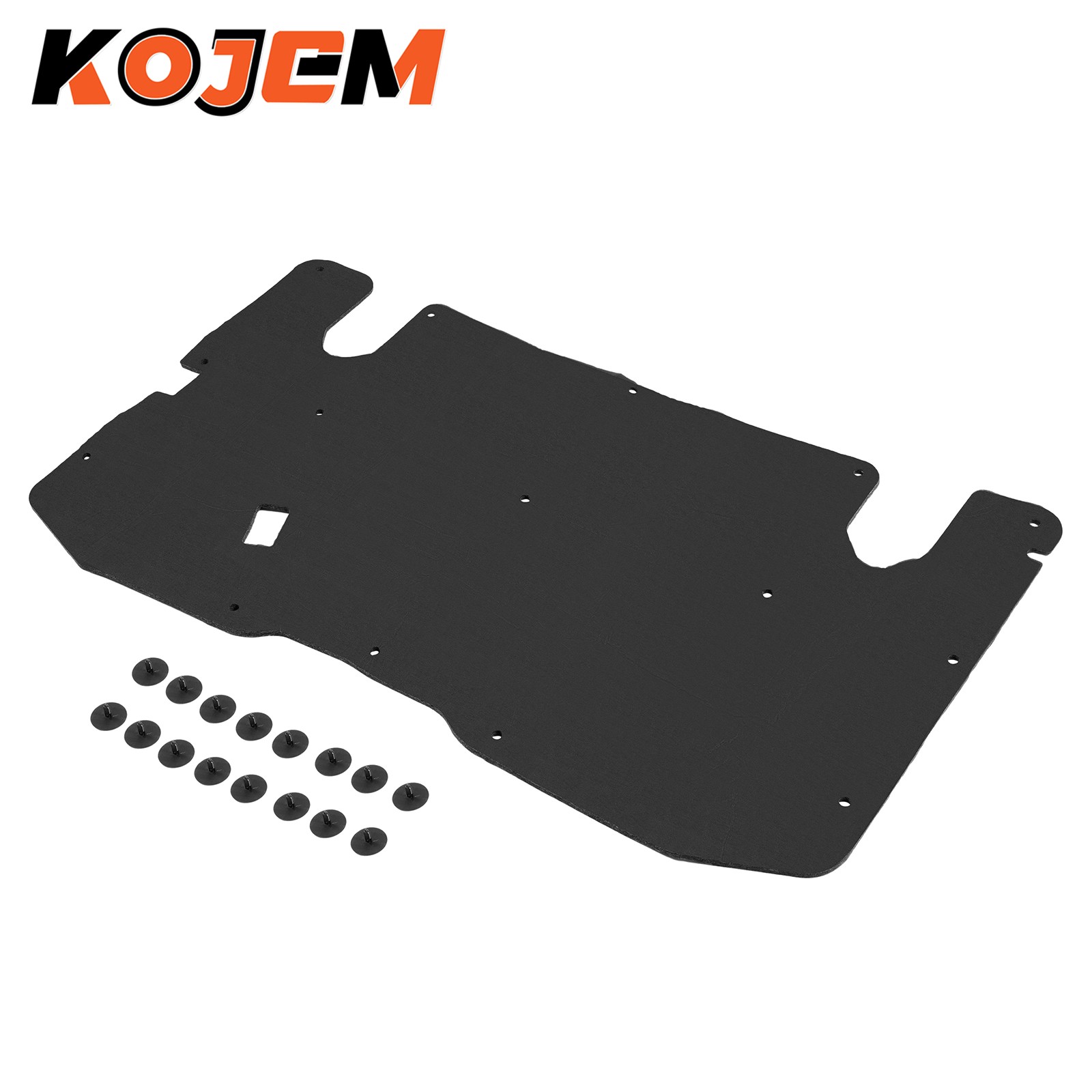 For 1982-1992 Ford Ranger Hood Insulation Pad & Mounting Clips 1/2″ Black Heat