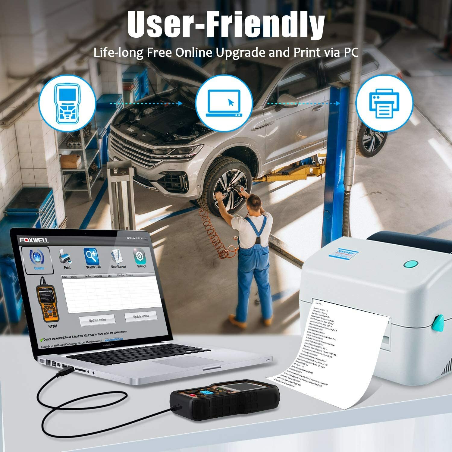 Car Code Reader OBD2 Diagnostic Scanner Car Engine Fault Scan Tool Light Reset