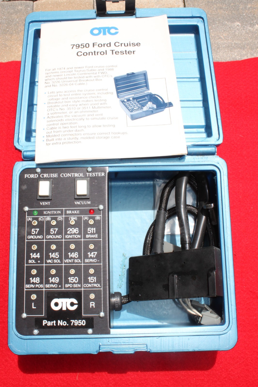 Ford OTC Cruise Control Tester Part No. 7950, w/case & instructions