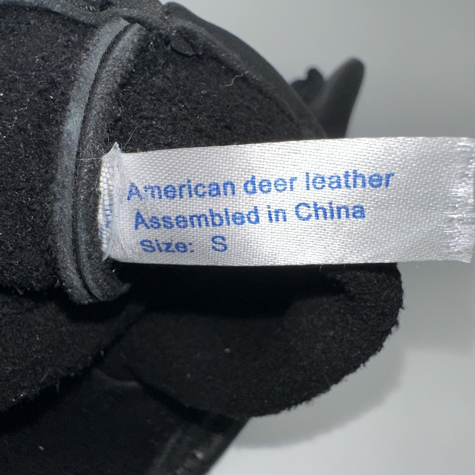 Black Leather Riding Gloves Thinsulate 40G Small Winter Insulated American Deer