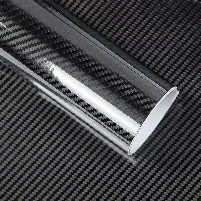 Black Carbon Fiber 12×60 inches 5Years Car Wrap Vinyl Roll with Air Release