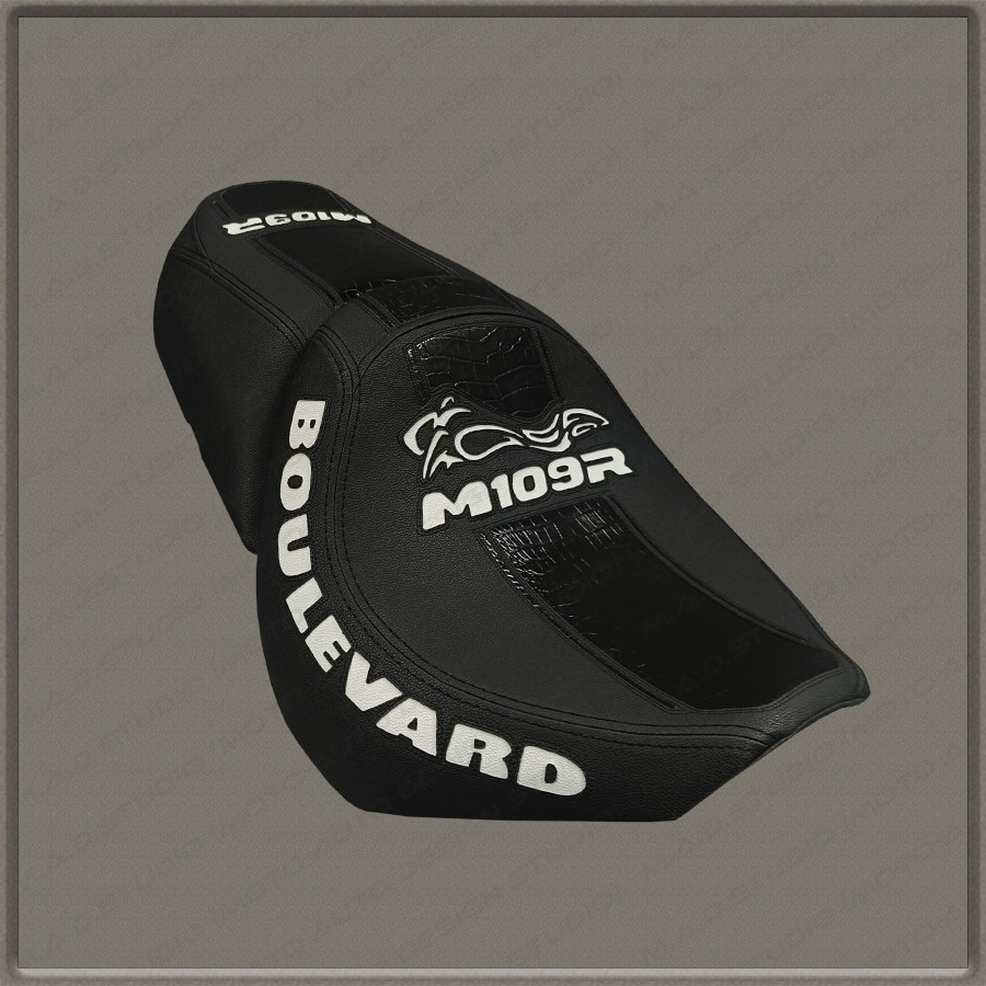 CUSTOM Design (Black+Black-gloss+white) Seat Cover Suzuki BOULEVARD M109R 2006+