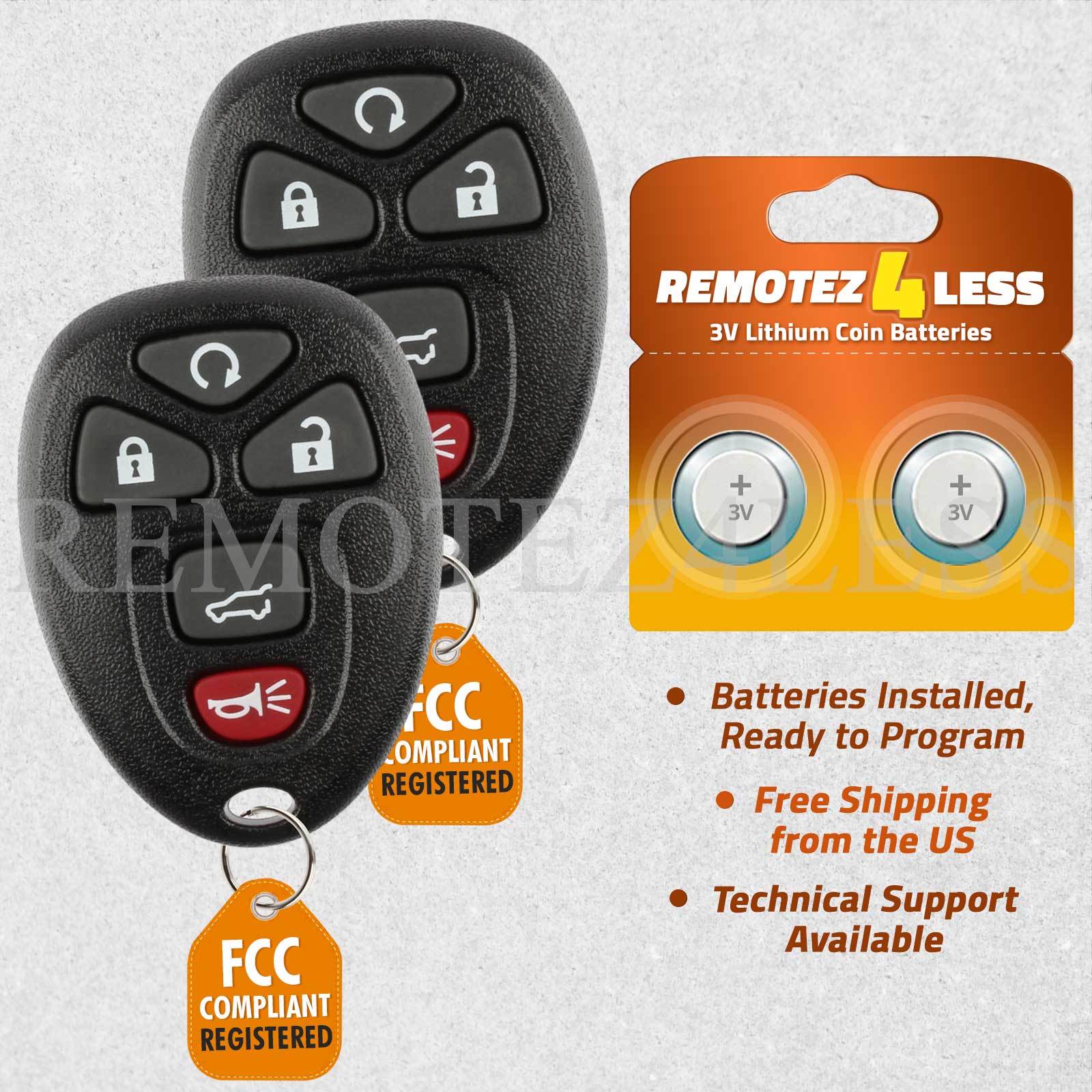 2 For 2013 2014 2015 2016 2017 Buick Enclave Keyless Entry Remote Car Key Fob