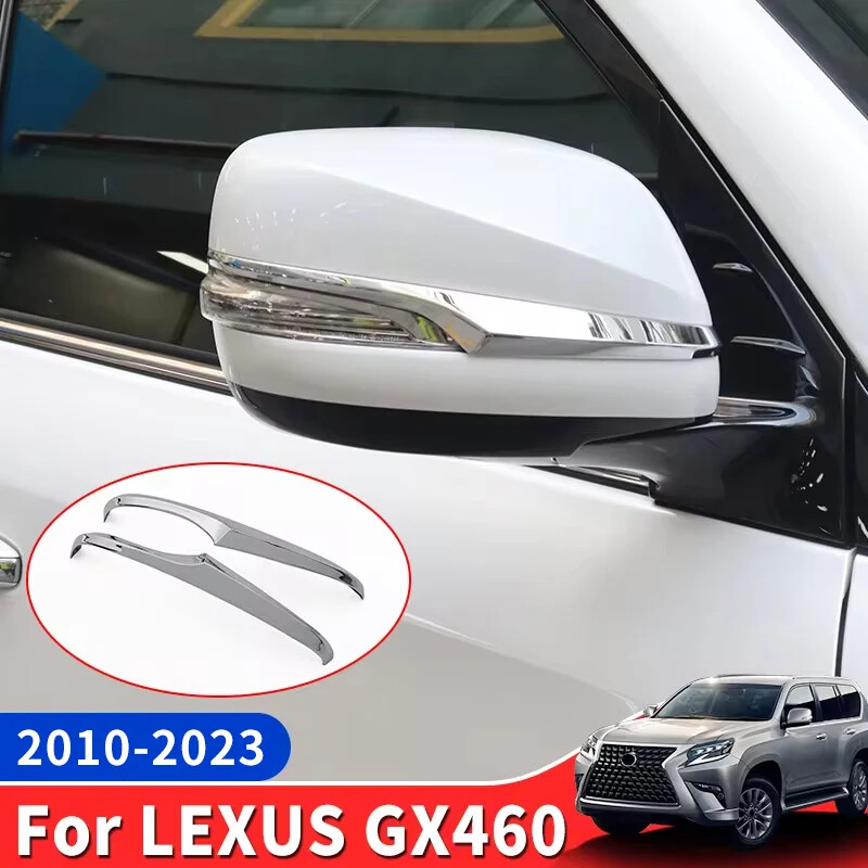 High Gloss Mirror Cover Protector Strips For Lexus GX460 Offroad SUV 2010-2023