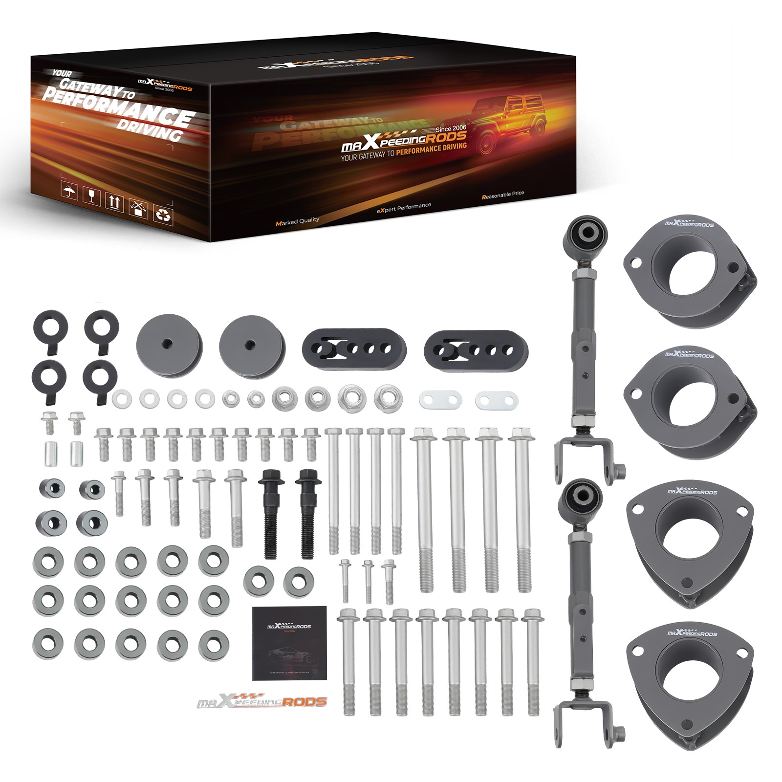 Front 2.5″ Rear 3″ Lift Kit For Honda CRV 2002-2006 4WD Spacer+Control Arm