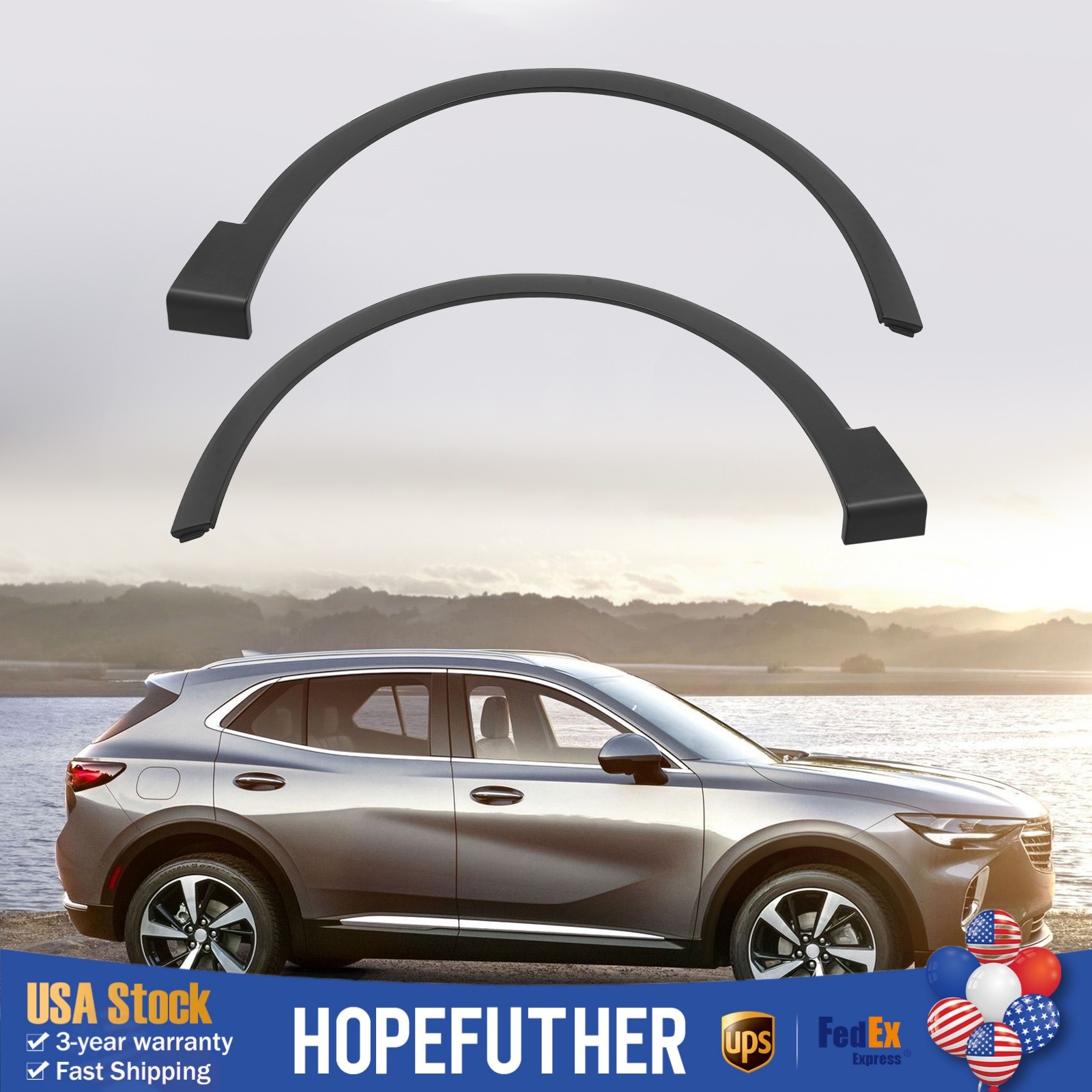 Front Left&Right Side Wheel Arch Molding Fender Flare For 2021-23 Buick Envision