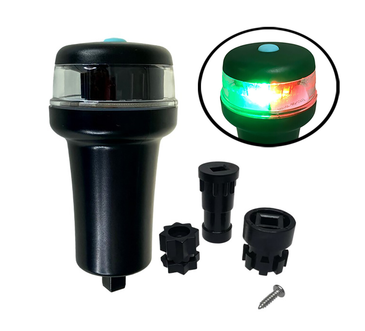 Pactrade Marine Boat LED Portable 3x AA Battery Bi-Color Combo Navigation Light