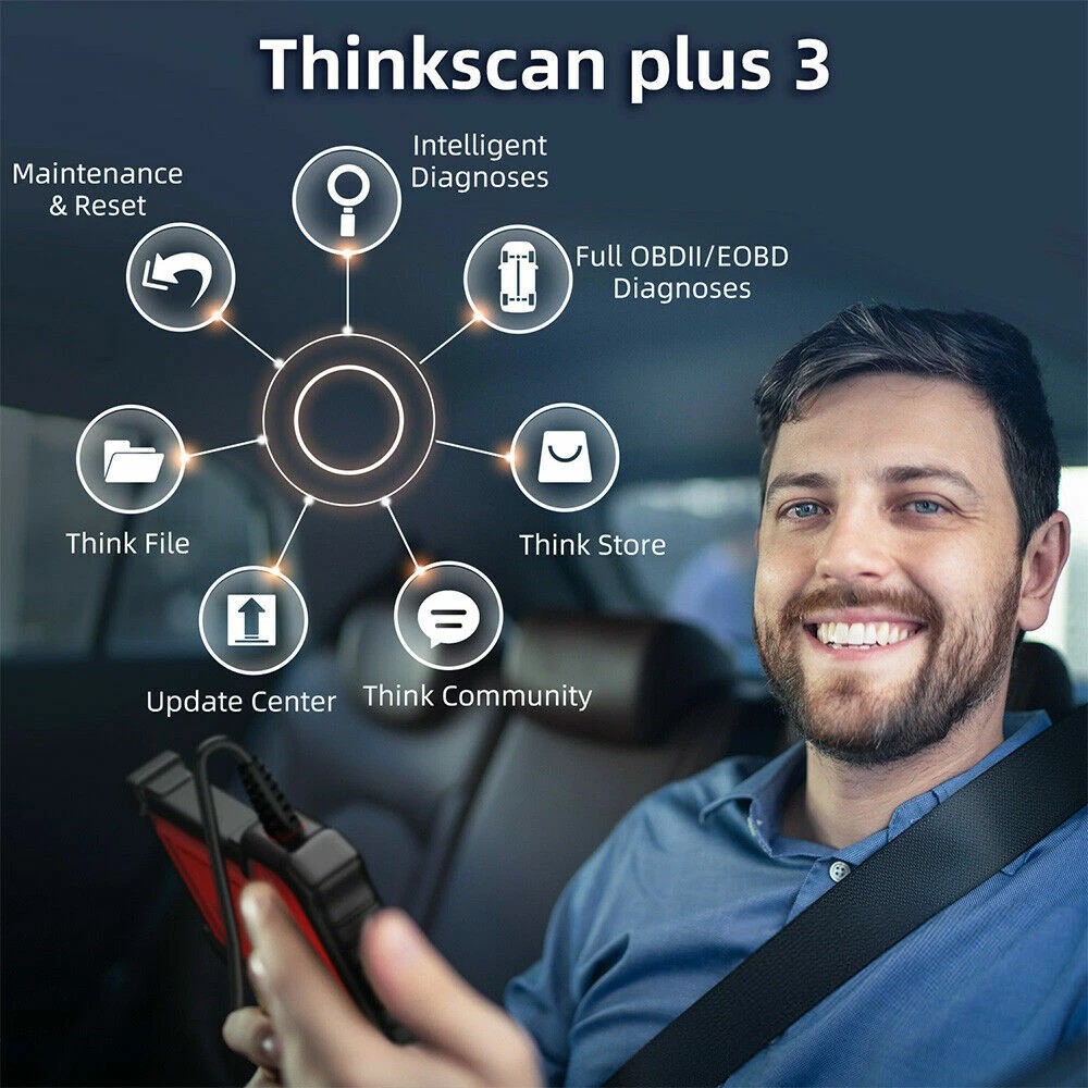 THINKCAR Thinkscan Plus S2 OBD2 Scanner Car ABS SRS ECM Diagnosis Oil DPF Reset