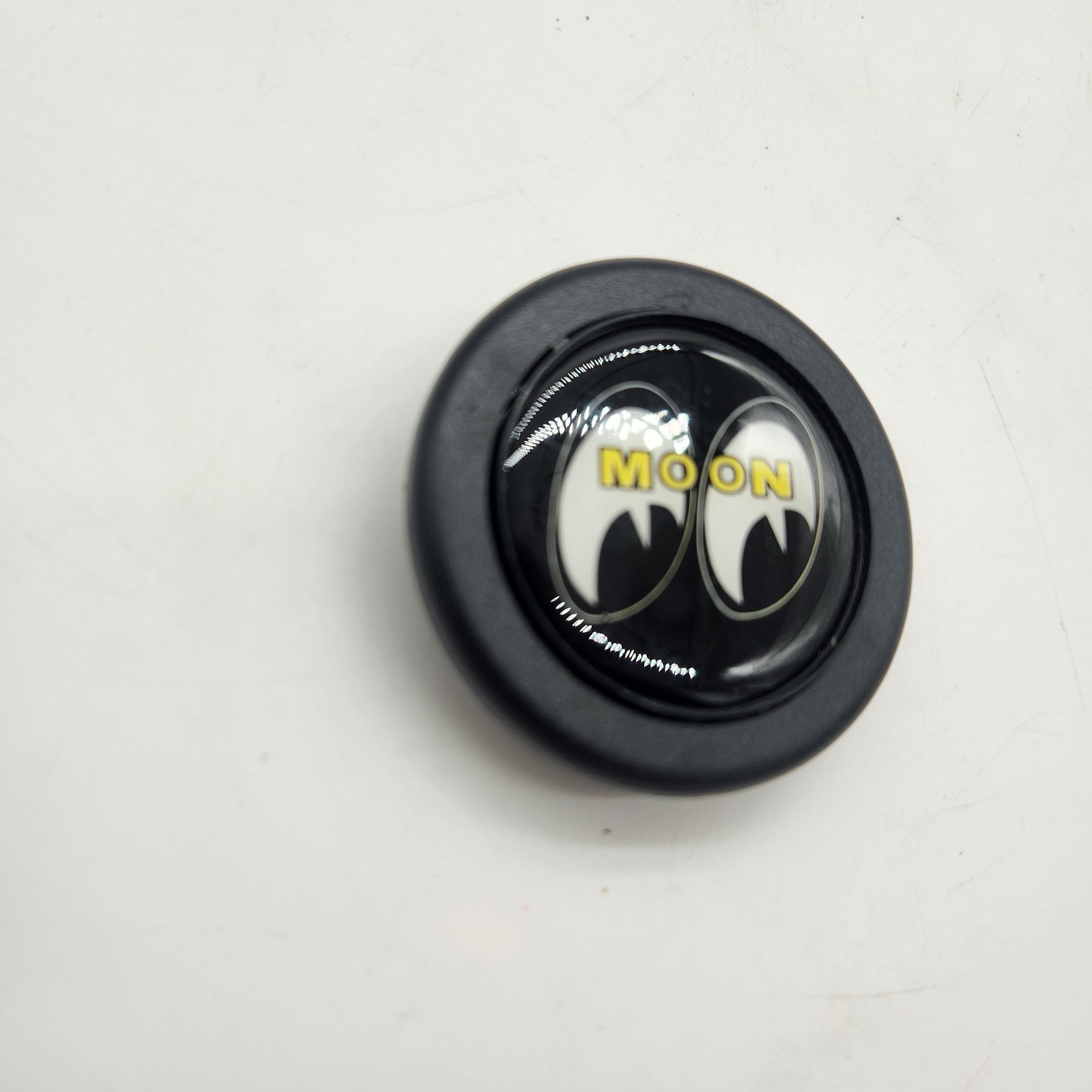 Mooneyes Black x Yellow JDM Horn Button for SPARCO OMP MOMO NARDI steering wheel