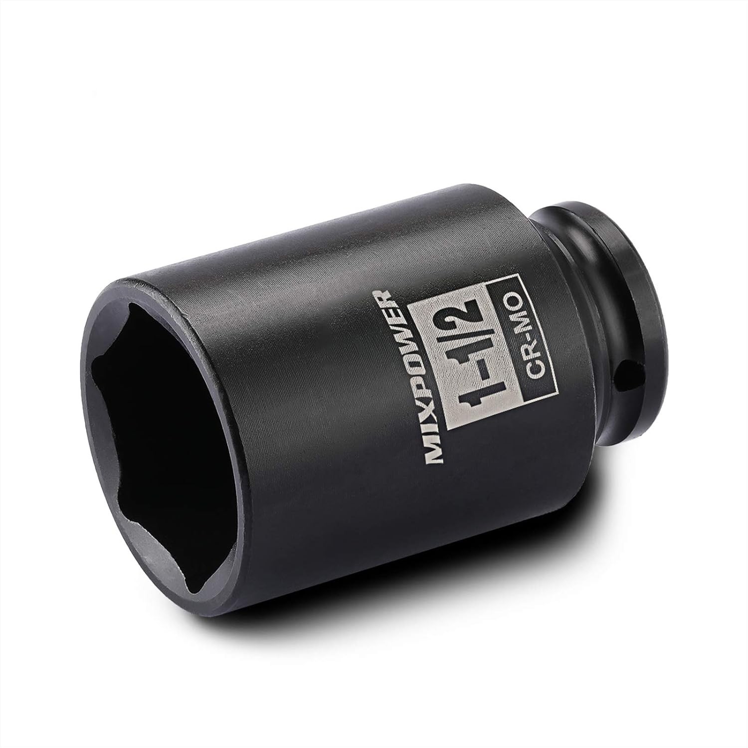 MIXPOWER 1/2 Inch Drive Deep Impact Socket 1-1/2 SAE, 1-1/2″, Black