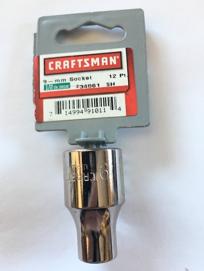 Craftsman 9 mm x 1/2″ Dr Socket USA 34061 -12 PT – Made in USA – Free USA Ship