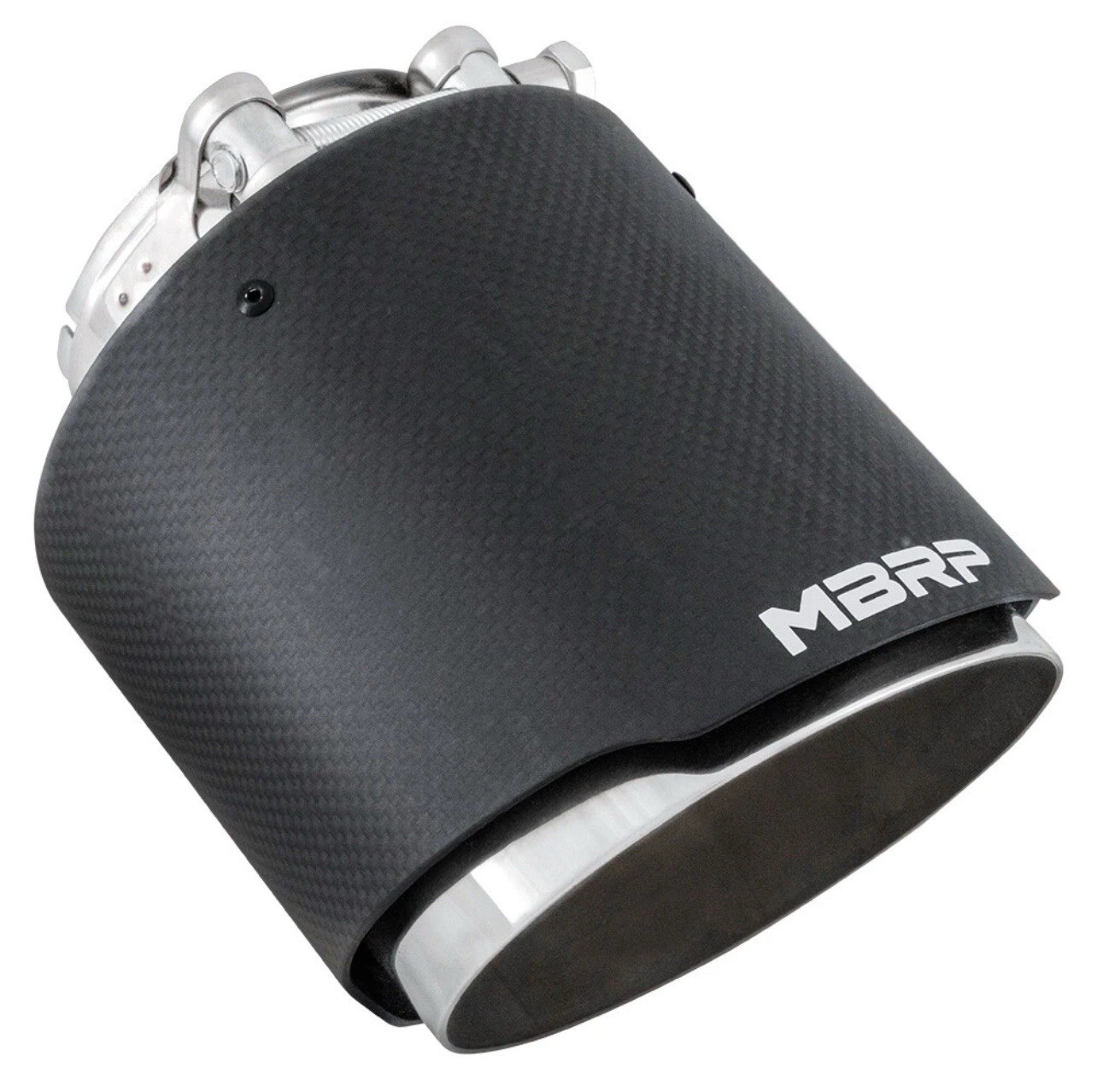 MBRP T5184CF Carbon Fiber Angled Dual Wall Round Universal Exhaust Tip