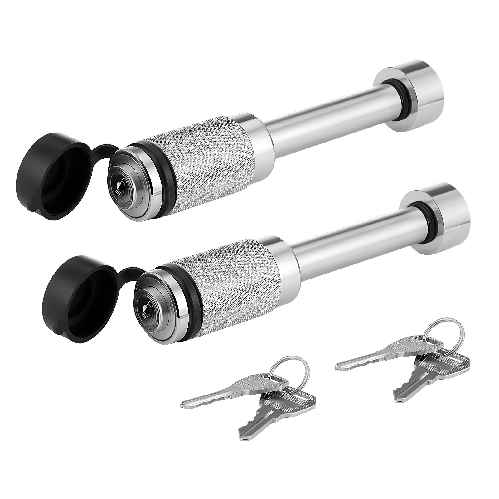 2” Receiver 6” Drop Rise Adjustable Trailer Tow Hitch Dual Ball W/Lock 12500lb