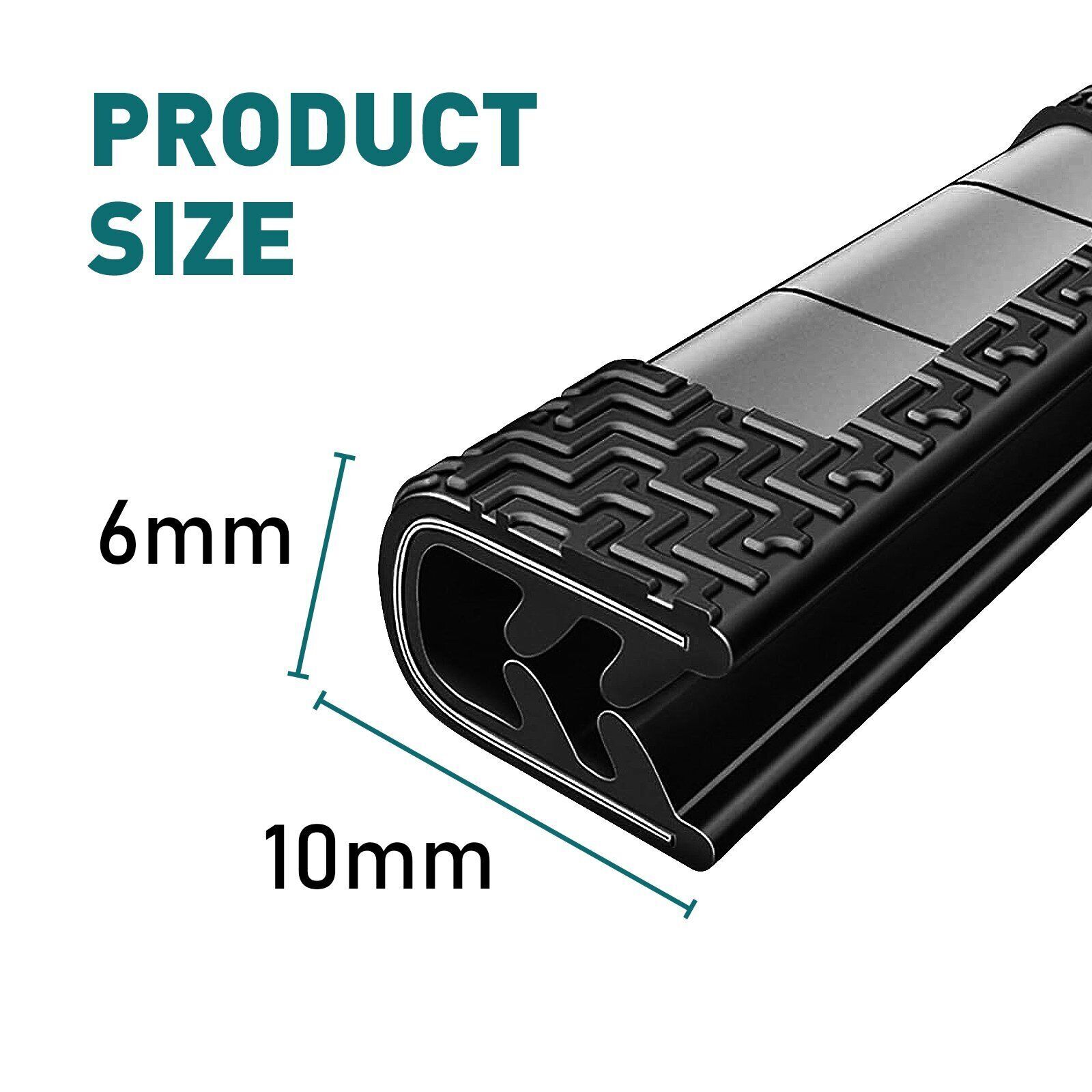 20ft U-Shape Car Door Edge Guard Molding Trim Rubber Edge Strip Seal Protector