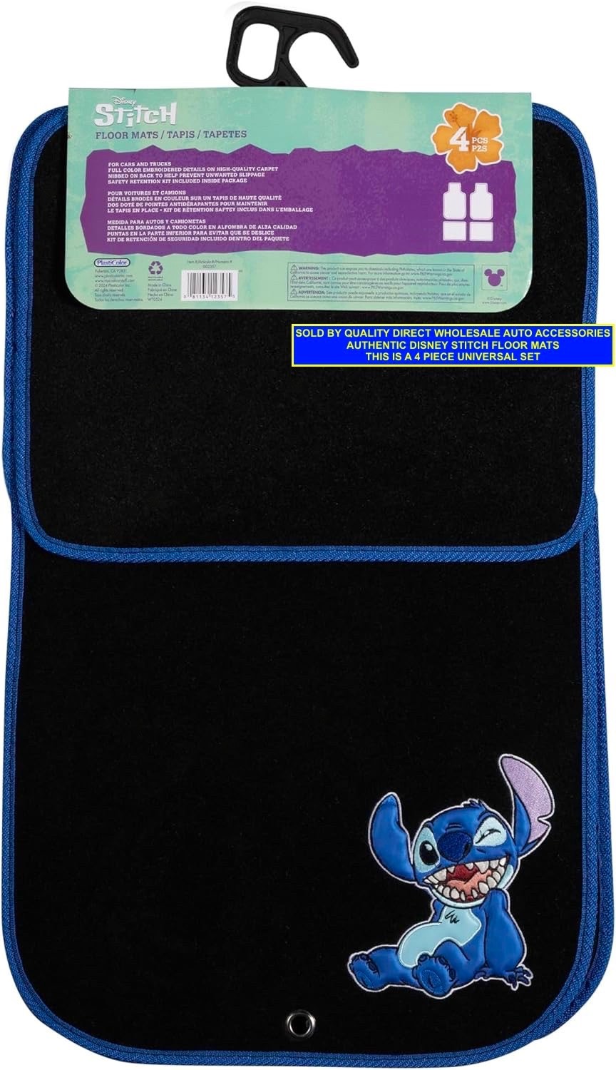 4 LILO & STITCH DISNEY Carpet Floor Mats ??? Universal Fits ANY CAR SUV GIFT