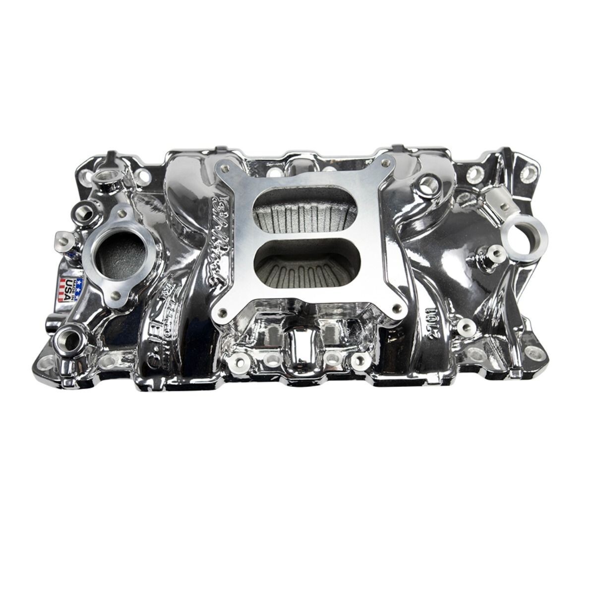 Edelbrock 2701-CP Performer EPS Intake Manifold for 1955-86 SBC W/ Chrome Plasma