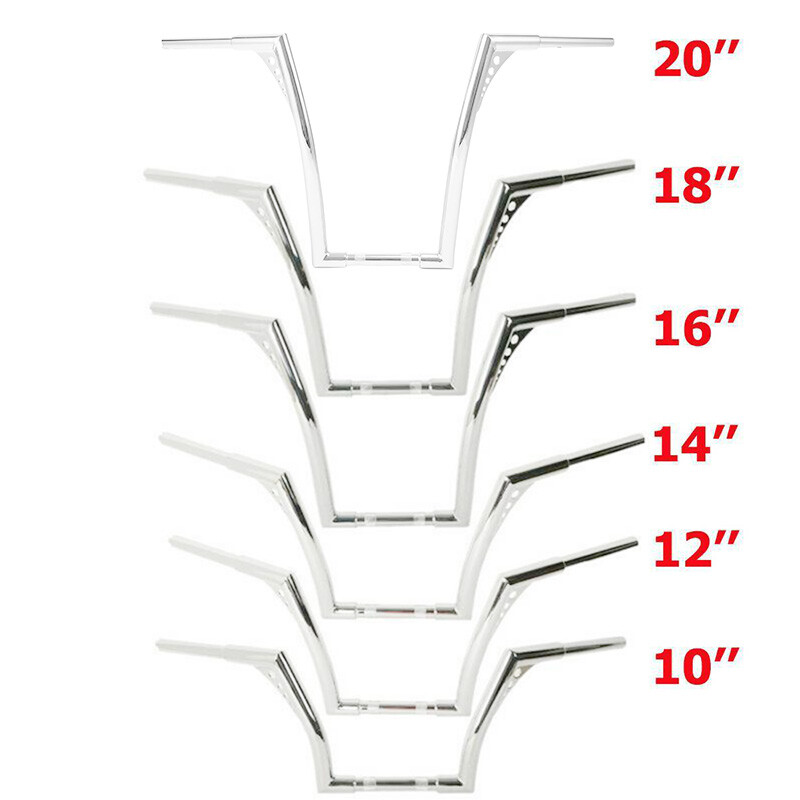 10/12/14/16/18/20″ Rise Ape Hangers Handlebar Fit For Harley Dyna Sportster