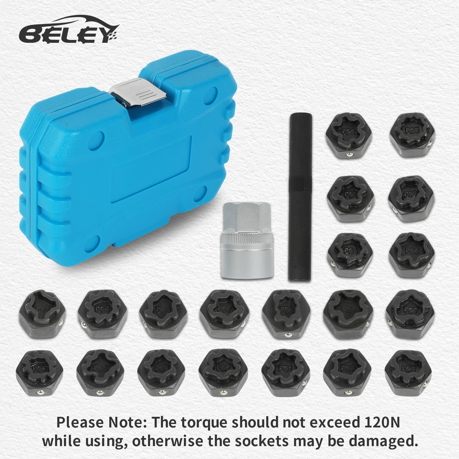 22PCS Wheel Lock Nut Key Kit for VW VAG | AntiTheft Socket Adapter Set