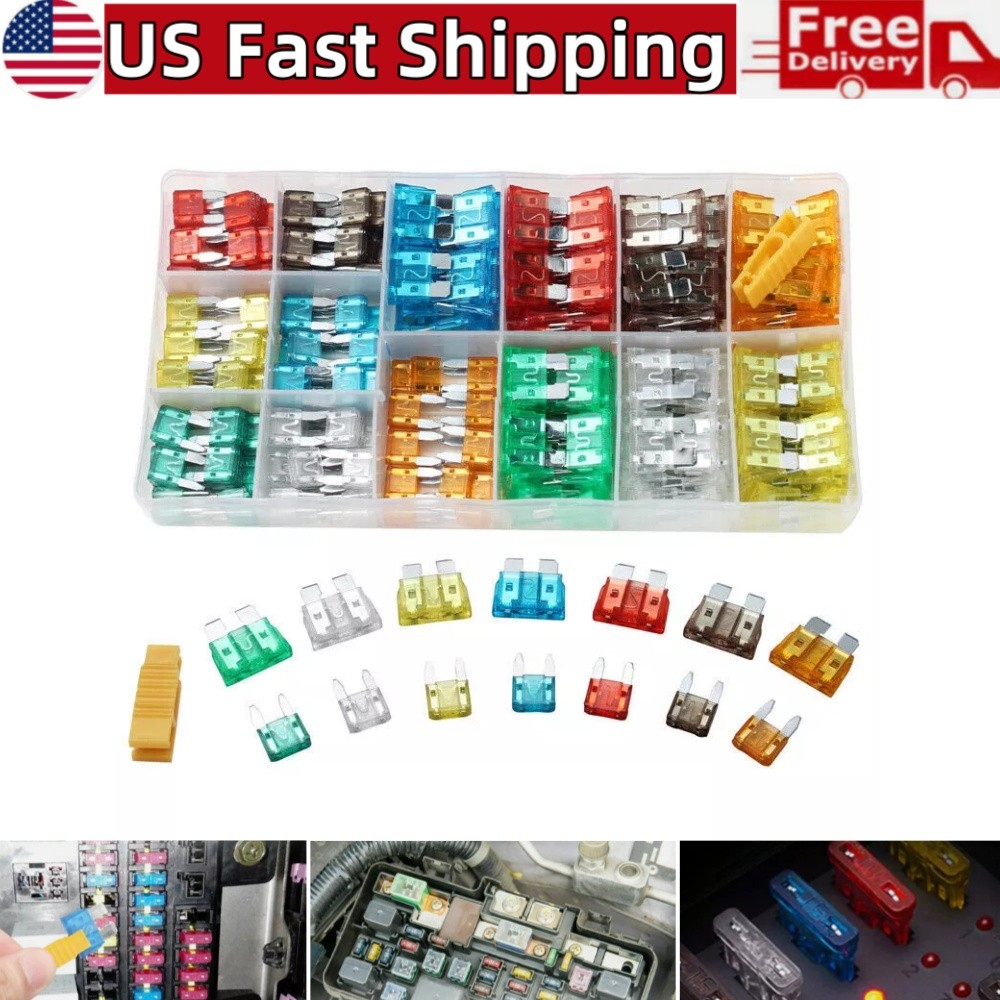 220Pcs Fuses Automotive Blade Auto Fuses Assortment Standard and Mini Car Fuses