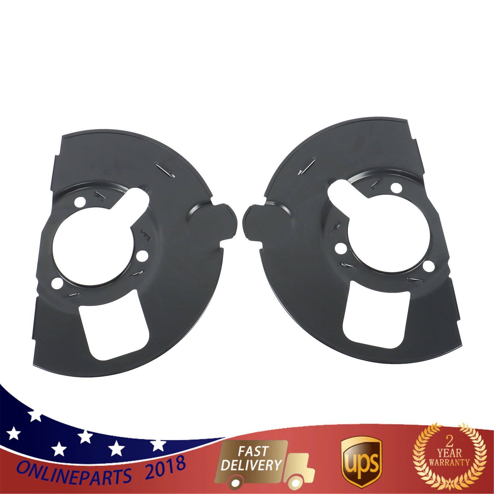 For Chevy Silverado 1500 Tahoe GMC Sierra 1500 2Pcs Front Side Brake Dust Shield