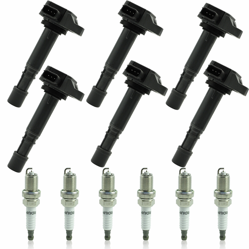 6X Ignition Coils + 6X Spark Plugs Set for 1999-2007 Honda Odyssey 3.5L UF242 US