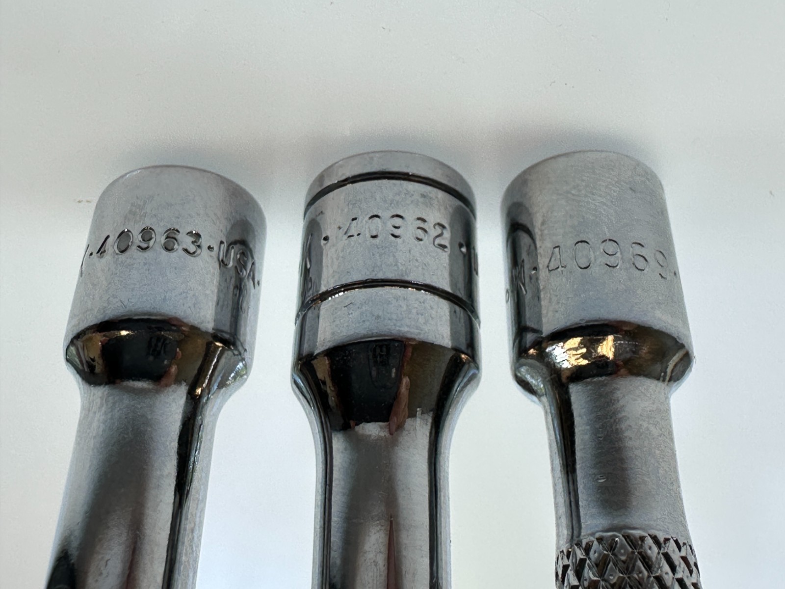 ?? NEW SK Tools USA 3pc Knurled 1/4” Drive Extension Set Lot, 3” 6” 10”