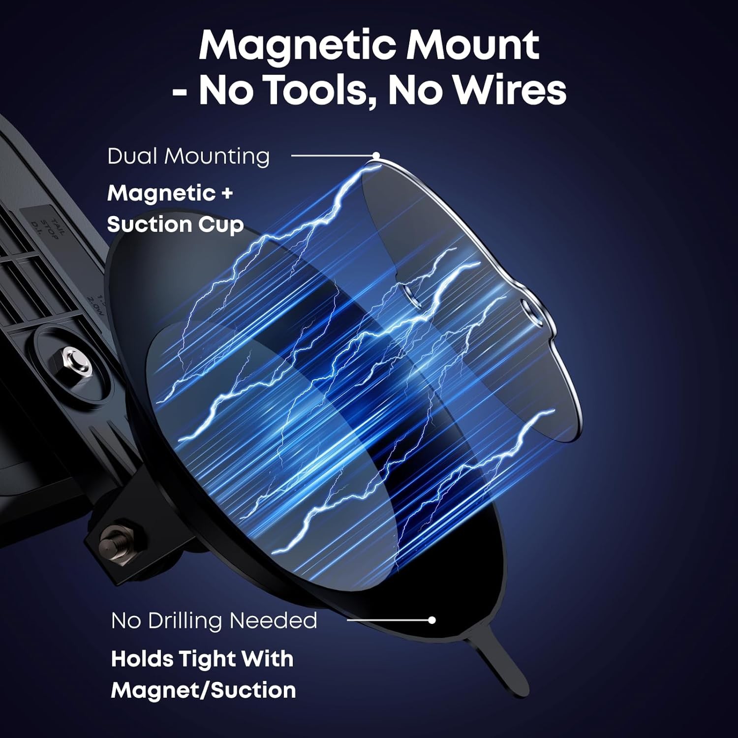 Rechargeable Magnetic Trailer Lights, IP67 Waterproof Wireless LED for Trucks RV