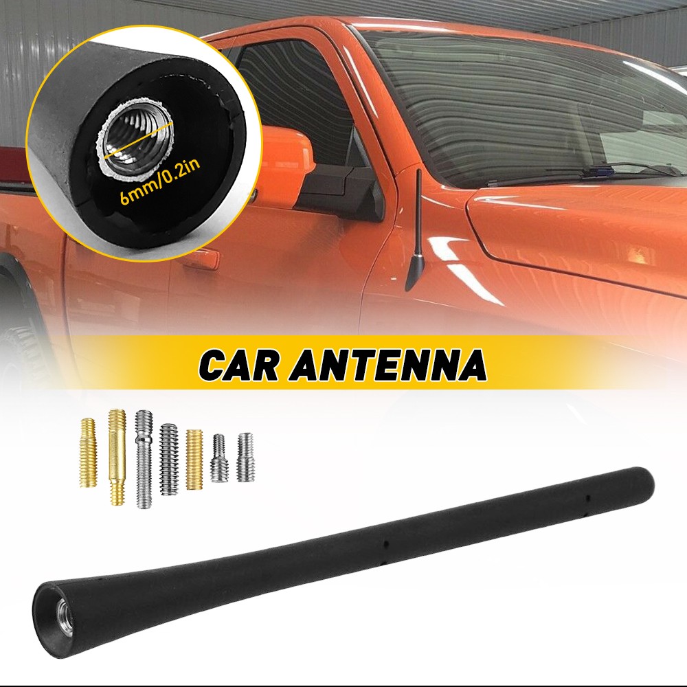 7″ Short Black Antenna Mast Radio AM/FM for CHEVY SILVERADO 2006-2022 New