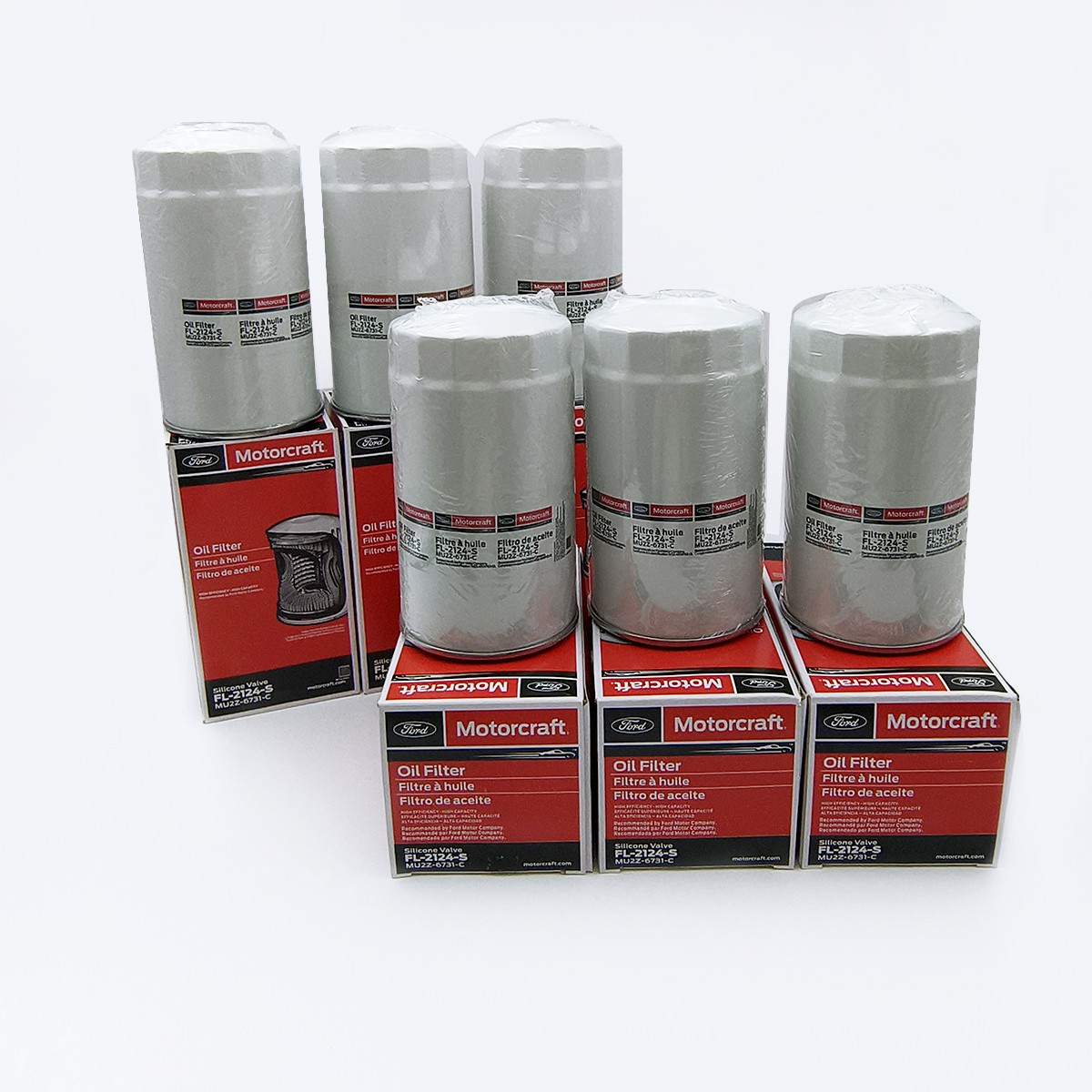 NEW Case of 6 Engine Oil Filters FL2051S BC3Z-6731B FL2124S