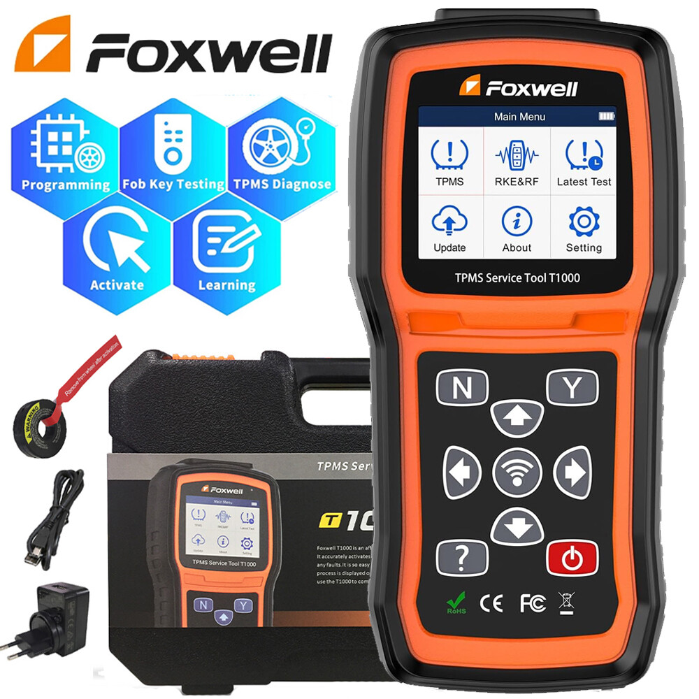 Foxwell T1000 Tire Pressure Monitor Sensor Activate Diagnostic TPMS Program