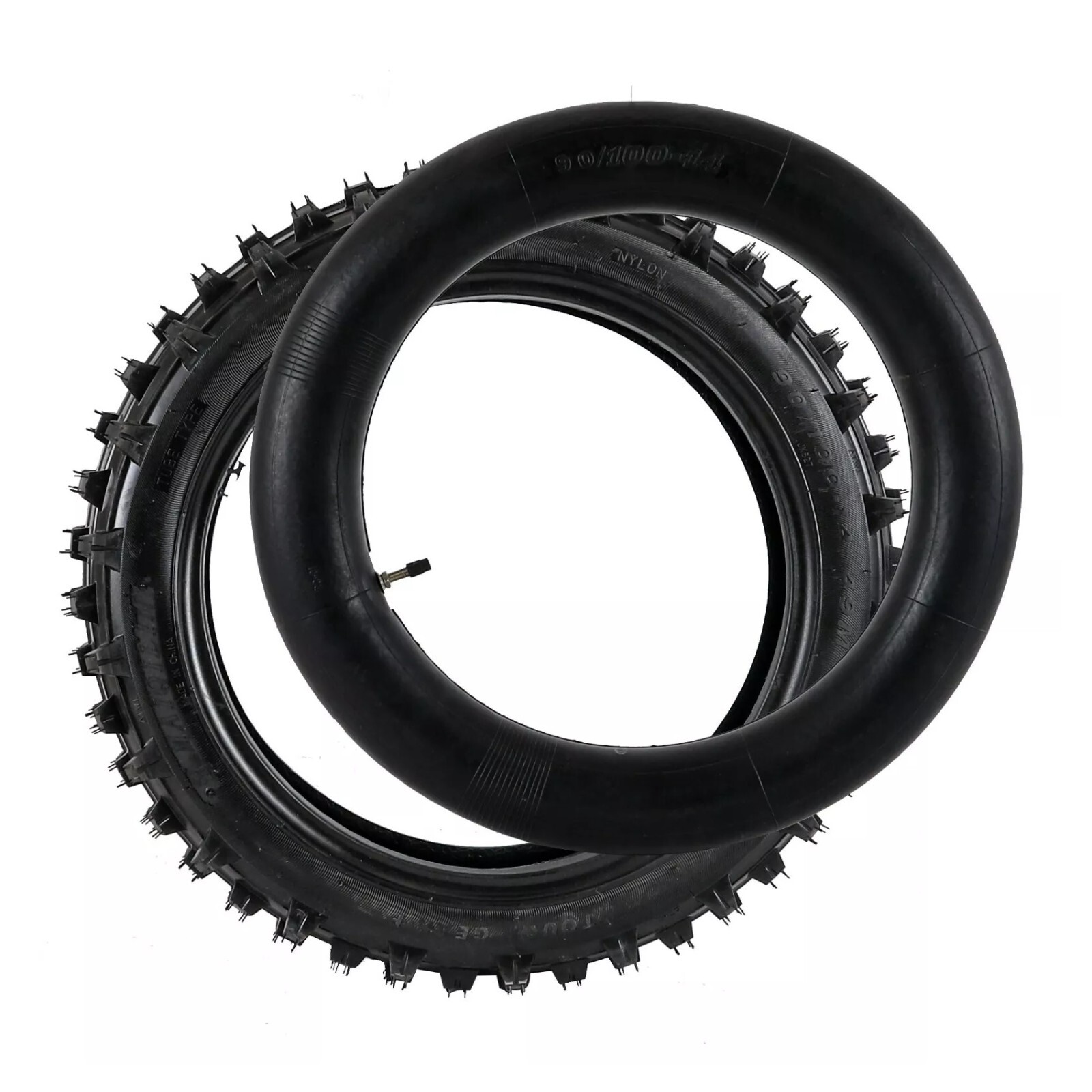 90/100-14 Rear Tire with 3.00-14 Inner Tube for Off-Road 125-150 Pit Dirt Bikes