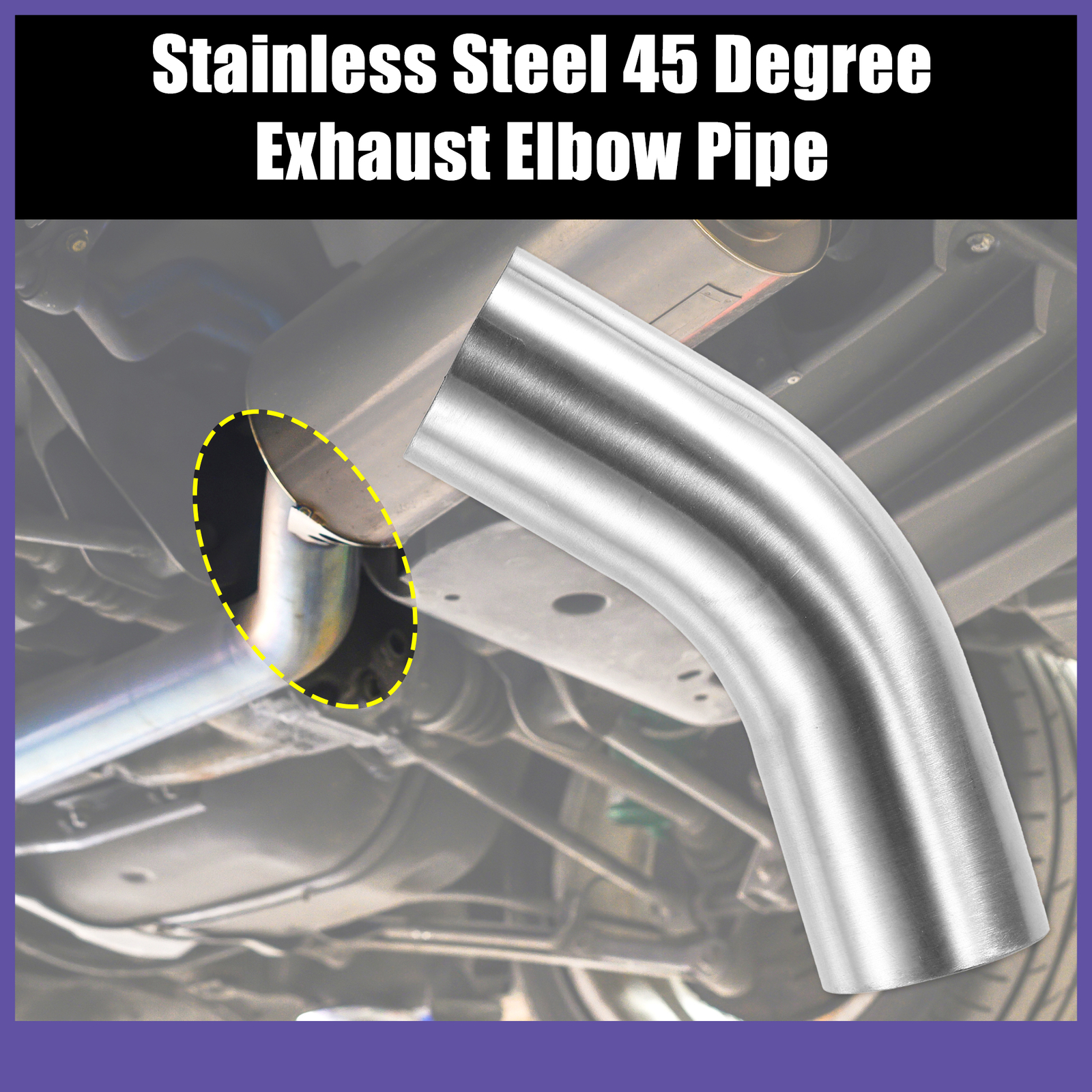 SINGLE OD 2 Inch 45 Degree Mandrel Bend Bend Tube Exhaust Elbow Pipe Universal