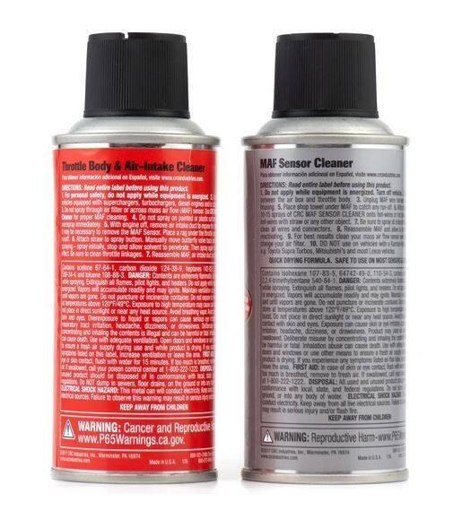CRC Mass Air Flow & Throttle Body Single-Use Cleaner Twin Pack Kit