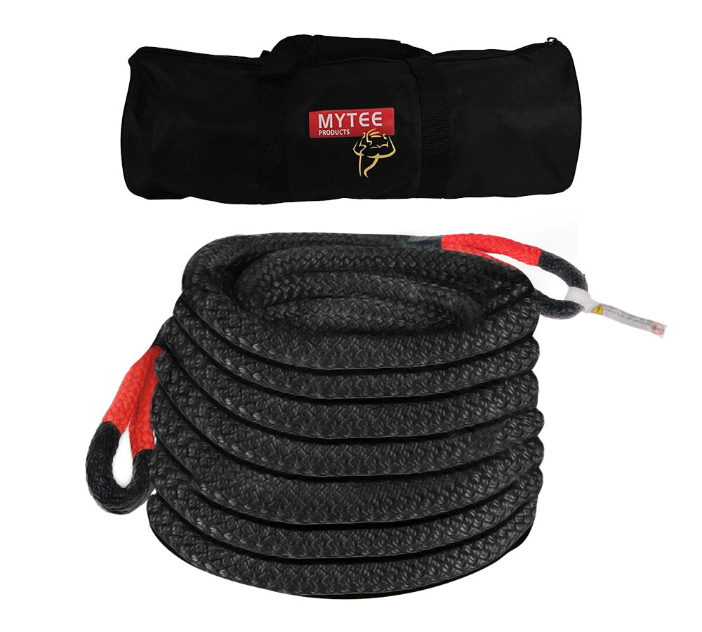 1″x20′ Kinetic Recovery Tow Rope 33,900 LBS Red & Black Offroad Snatch Strap