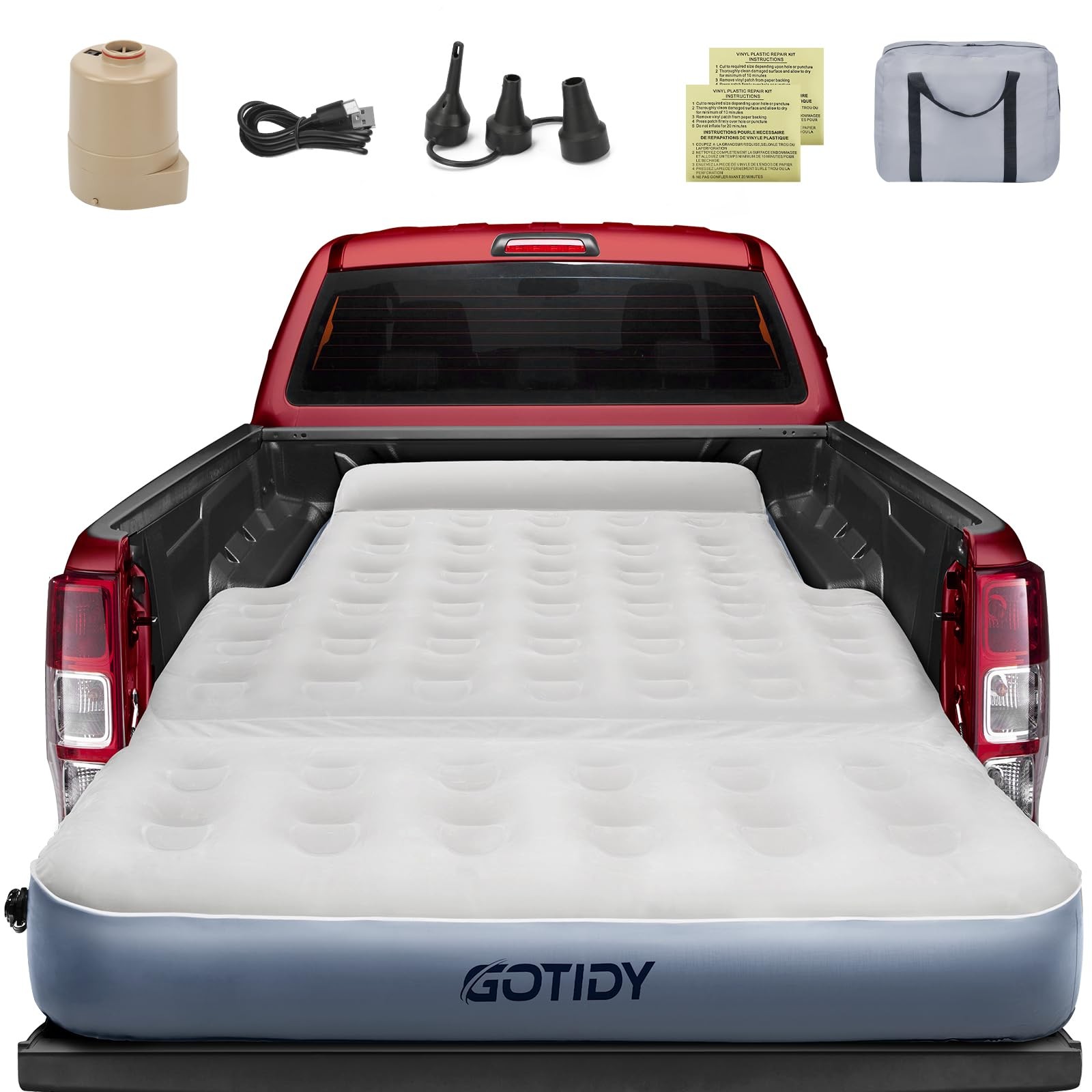 Short Truck Bed Mattress for 5-5.5ft, Truck Bed Air Mattress for Tacoma JT