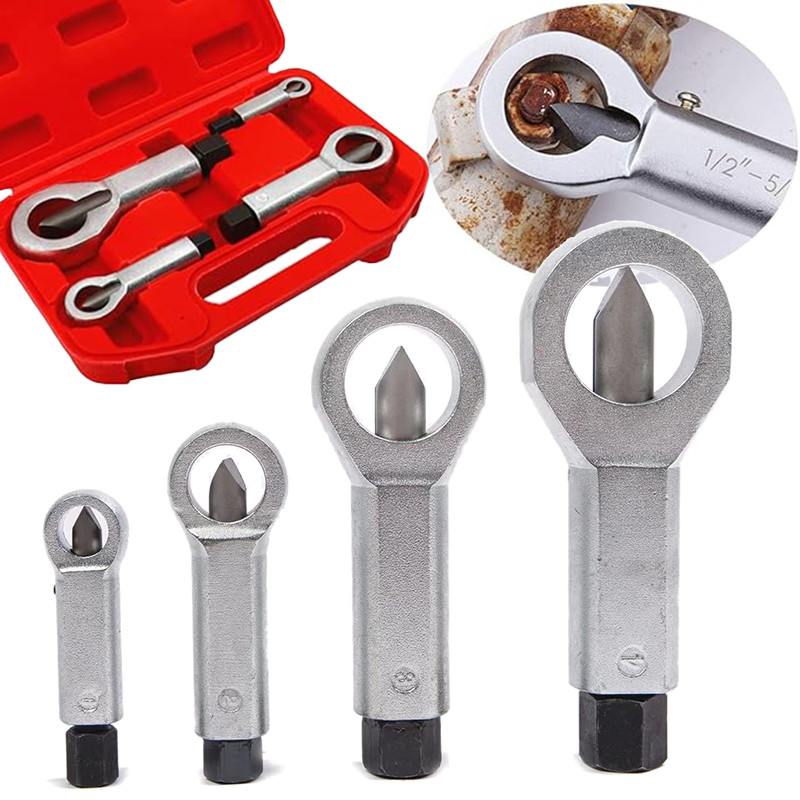 Nut Splitter Breaker 9-27mm Nut Remover Extractor Adjustable Cracker Hand Tool