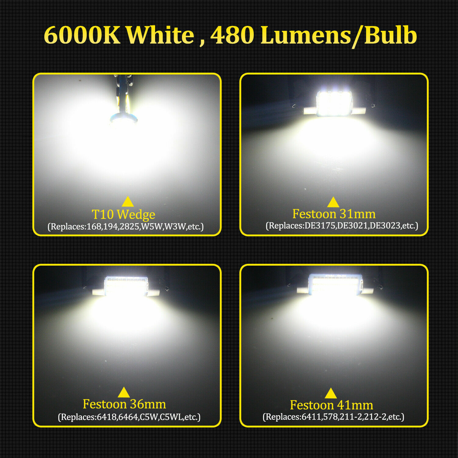 6pcs Canbus LED Interior Dome Map Light Package Kit For MX-5 Miata NC 2006-2014