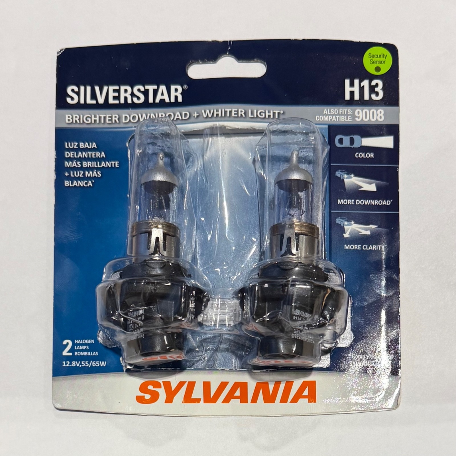 Sylvania H13 | 9008 SilverStar High Performance Headlight Bulb (Pack of 2)