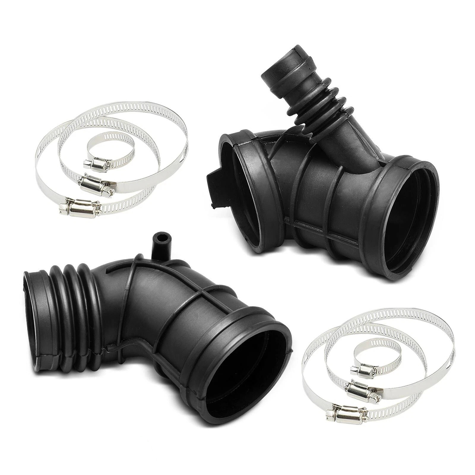 2pcs Throttle Body Air Intake Boot Hose for BMW E46 323i 325i 328i E36 Z3 97-06