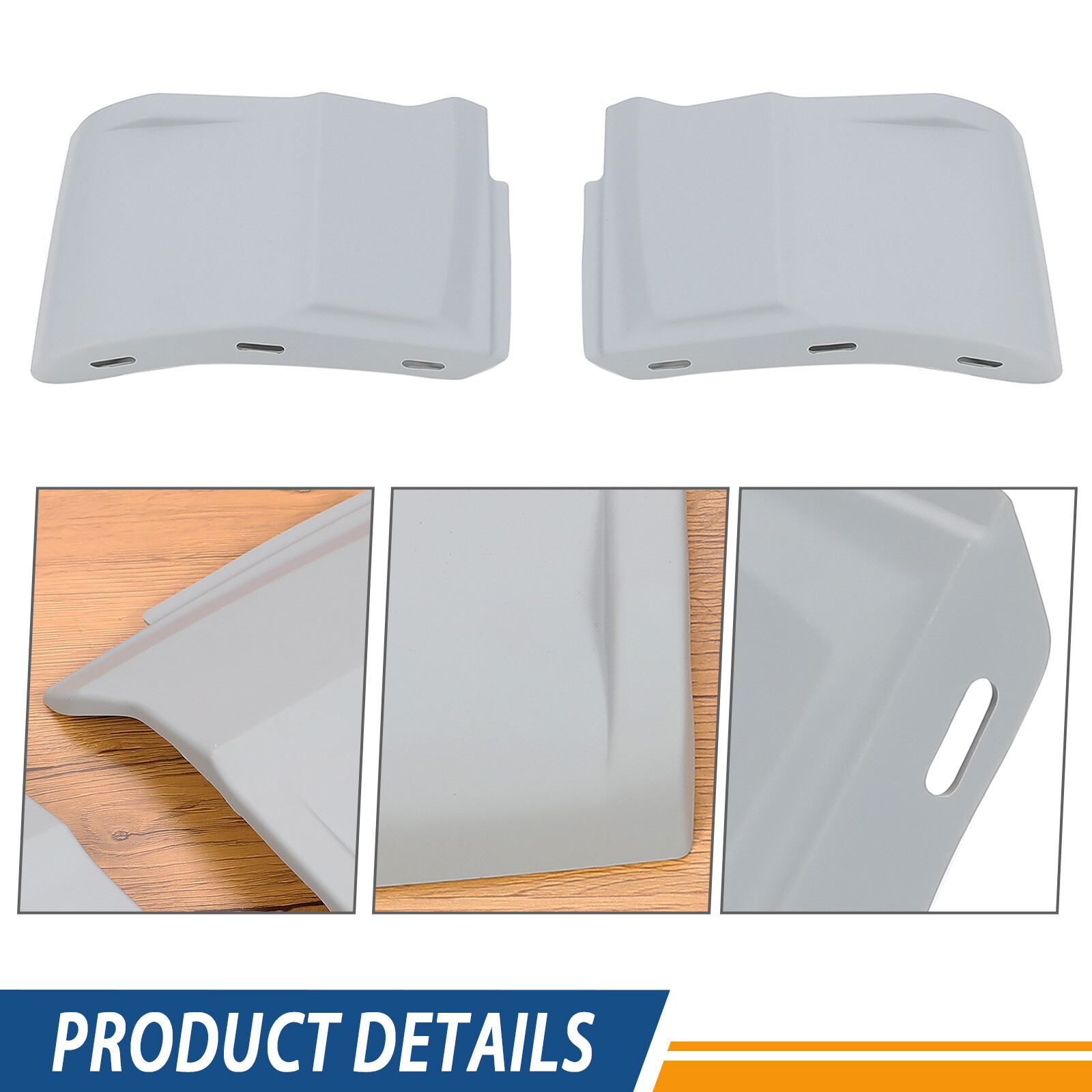 6 Pcs Painted Front Bumper Filler Set Gray ABS For Cadillac Eldorado (1973-1974)