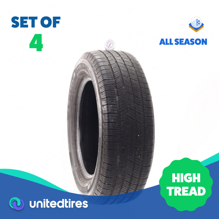 Set of (4) Used 225/65R17 Michelin Defender T+H 102H – 8-8.5/32