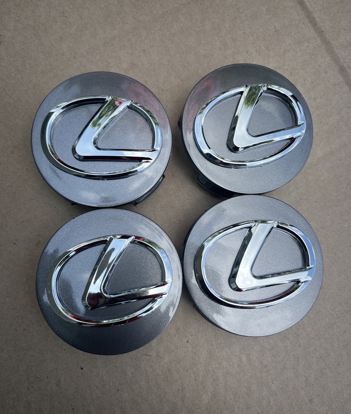 SET OF 4 LEXUS GRAY WHEEL HUB CENTER CAP RIM 62MM