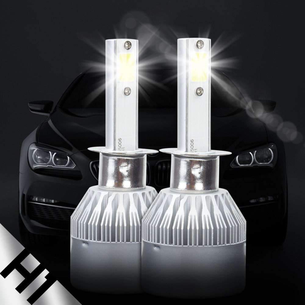 2x H1 Halogen COB LED 12V Car Headlight/Fog Bulbs Head Lights Super White 6000K