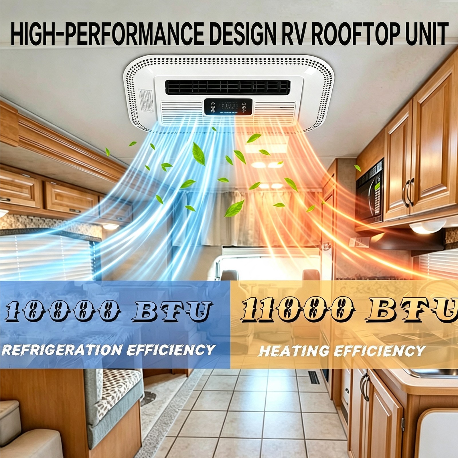 VLIM 12V RV Air Conditioner Cool Heat Rooftop AC Kit for Campers Trailers Camper