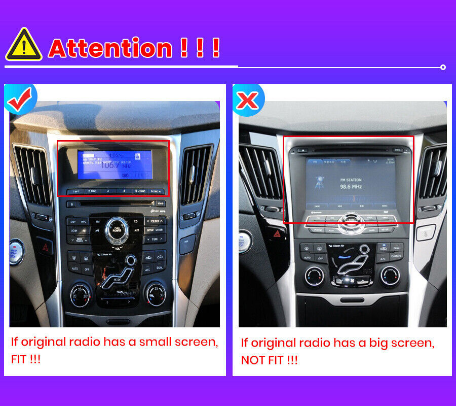 Bluetooth FM RDS Car Stereo for 2010-2015 Hyundai Sonata Android 13