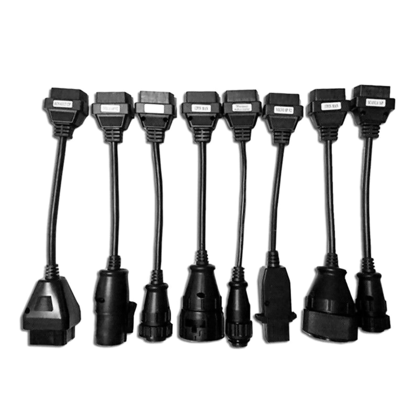8 Pcs OBD2 OBDII Full Set Diagnostic Tool Adapter Truck Cables For CDP B9 D