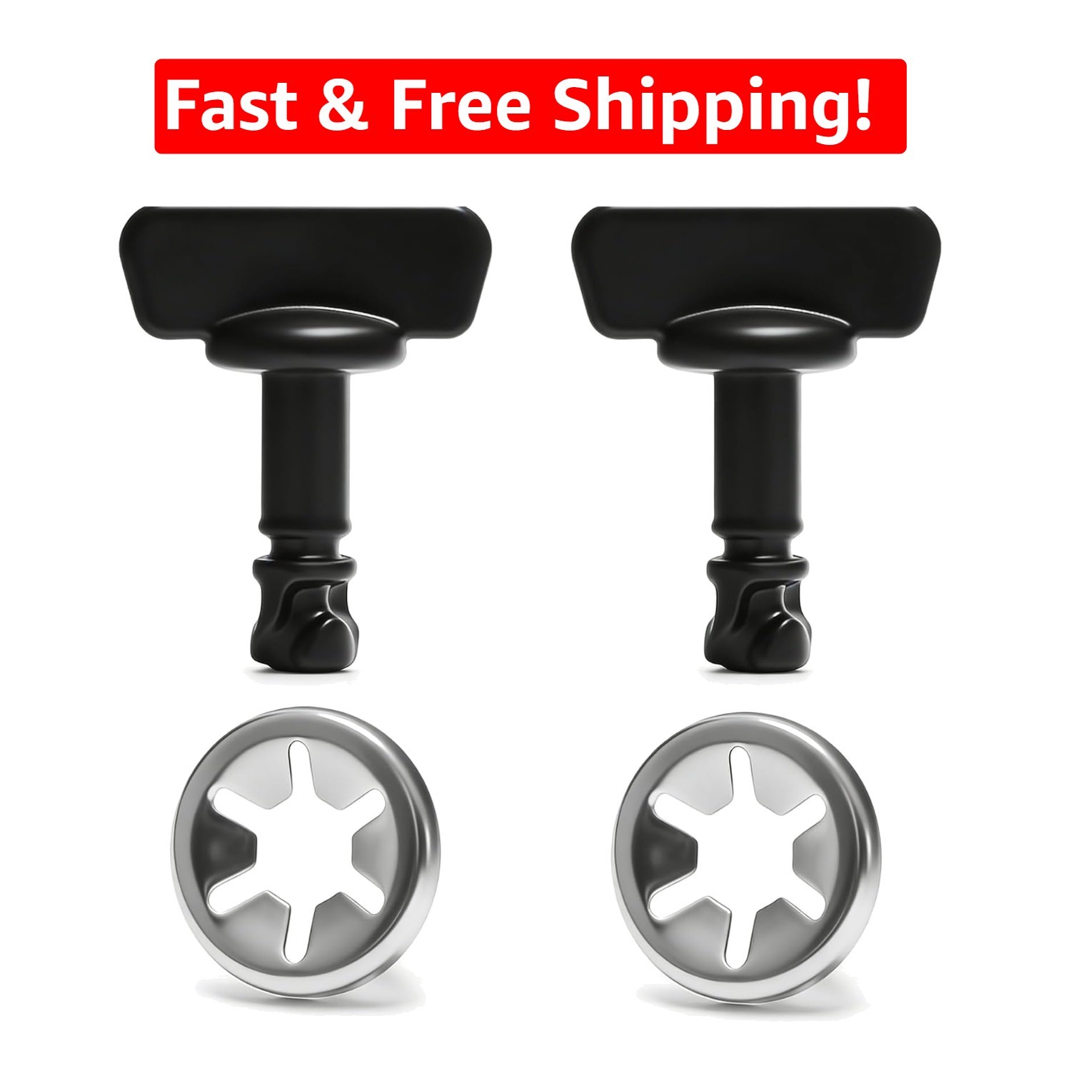 High-Strength Zinc Alloy Bolts with Retainers for 2015-2024 Hitch Covers – 2PCS