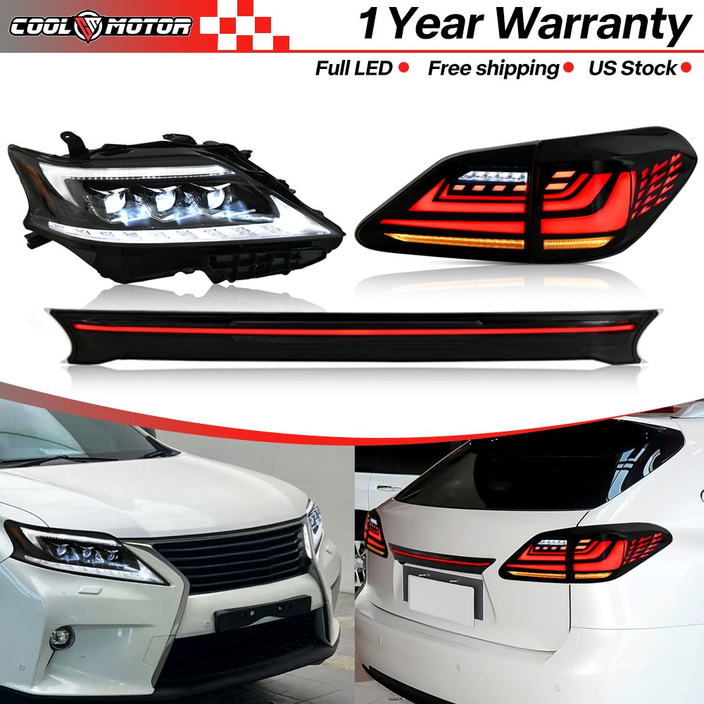 LED Headlights Tail Lights Center Lamp Upgrade Kit For Lexus RX270 RX350 RX450H